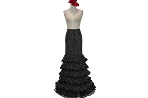 FALDA FLAMENCA LICRA FABRICADO EN ITALIA . TALLAS 6XL 52/54/56 -PECHO 104CM CINTURA 92CM CADERA 108CM LARGO 158CM