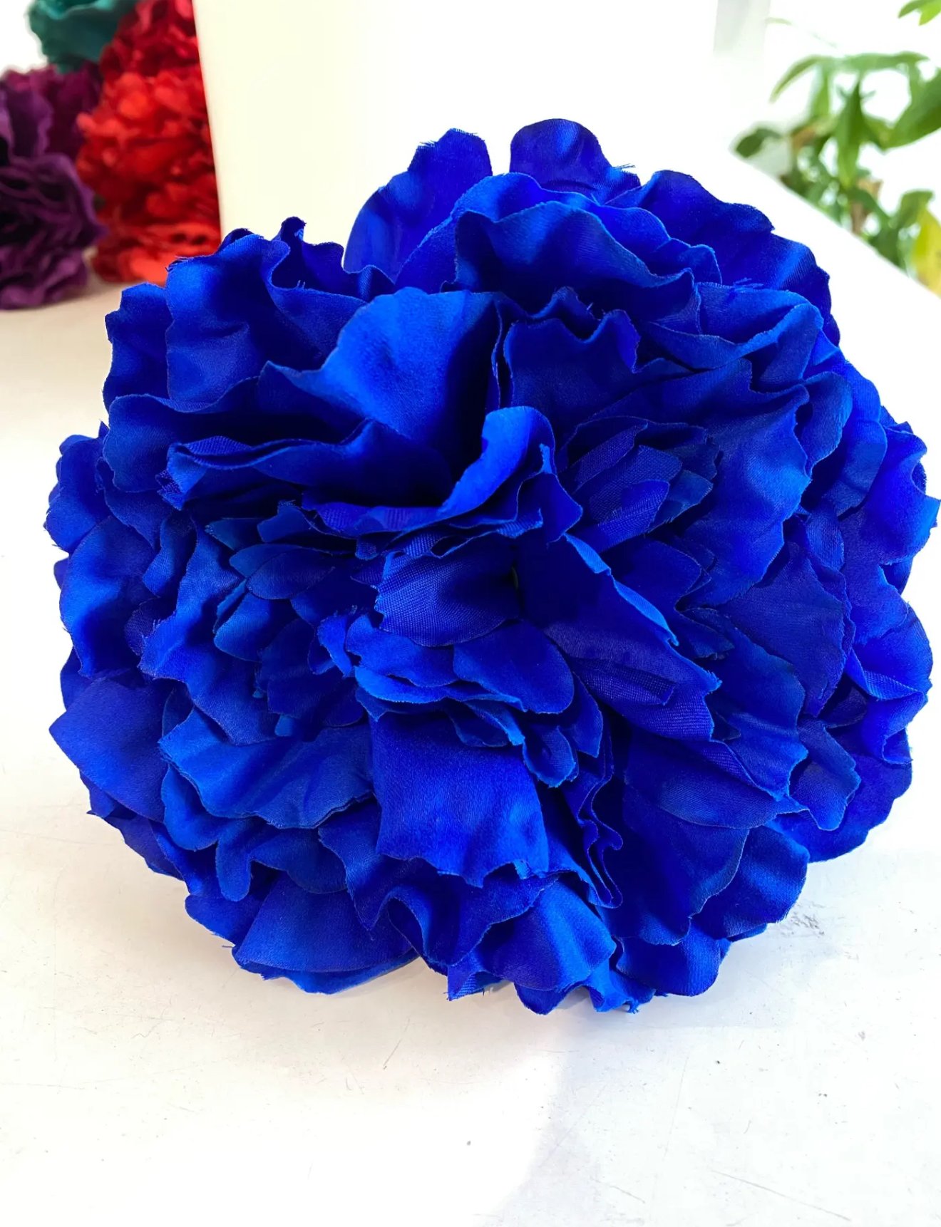 Corona de claveles PEONIA para flamencas - Imagen 4