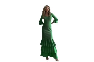 VESTIDO FLAMENCA  LICRA FABRICADO EN    ITALIA . TALLAS XS/S 34/36 - 72CM 60CM 76CM . M/L  38/40 - 80CM 68CM 84CM . XL/XXL  - 42/44/46 - 92CM 80CM 96CM  LARGO 150CM