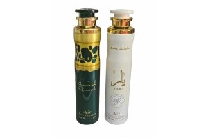 PACK DE 2 AMBIENTADORES LATTAFA - Yara Moi y Qimmah - 300ml x 2 unidades , ambientadores árabes Lattafa Perfumes