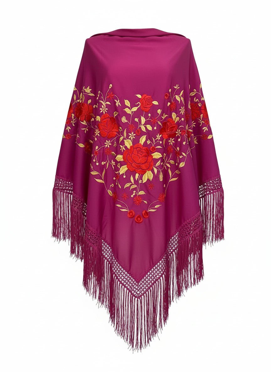 Capa de color morado con detalles dorados